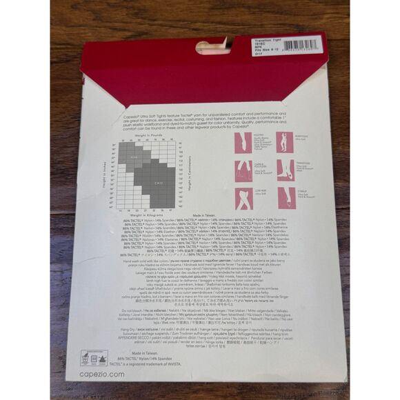 NIB - CAPAEZIO Transition Tight, Ultra Soft, Ballet Pink, Child Medium, Sz 8-12 - Picture 5 of 5